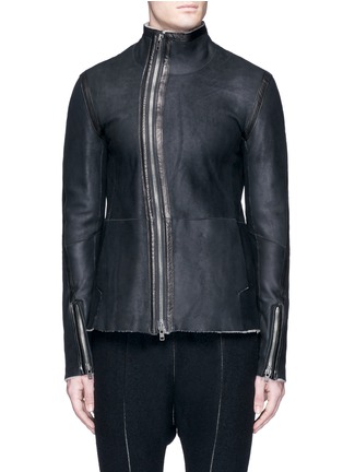 Main View - Click To Enlarge - THE VIRIDI-ANNE - Fleece lined mutton leather jacket