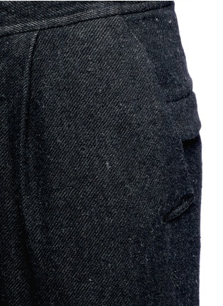 Detail View - Click To Enlarge - THE VIRIDI-ANNE - Cropped wool-linen twill pants