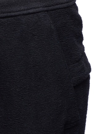 Detail View - Click To Enlarge - THE VIRIDI-ANNE - Textured cotton drawstring sweatpants