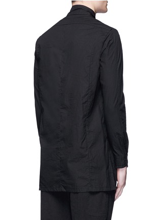 Back View - Click To Enlarge - THE VIRIDI-ANNE - Asymmetric button collar cotton shirt
