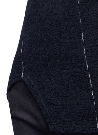 Detail View - Click To Enlarge - THE VIRIDI-ANNE - Contrast seam cotton turtleneck sweater