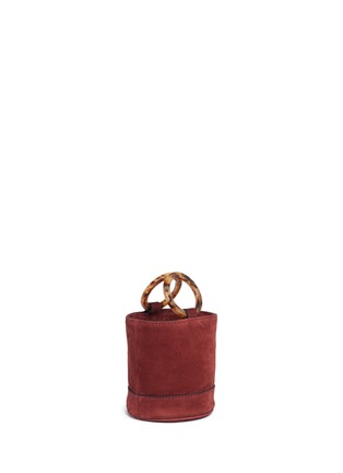 Detail View - Click To Enlarge - SIMON MILLER - 'Bonsai' mini horn ring handle leather bucket bag