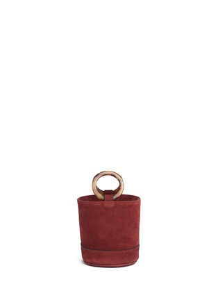 Detail View - Click To Enlarge - SIMON MILLER - 'Bonsai' mini horn ring handle leather bucket bag