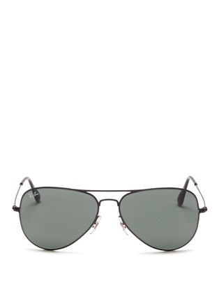 Main View - Click To Enlarge - RAY-BAN - Flat metal aviator sunglasses