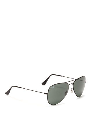 Figure View - Click To Enlarge - RAY-BAN - Flat metal aviator sunglasses