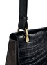 Detail View - Click To Enlarge - ELIZABETH AND JAMES - 'Zoe' croc embossed flap suede saddle bag
