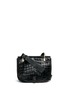 Main View - Click To Enlarge - ELIZABETH AND JAMES - 'Zoe' croc embossed flap suede saddle bag