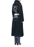 Back View - Click To Enlarge - TOGA ARCHIVES - Sheepskin fur silhouette print belted blanket coat