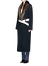 Front View - Click To Enlarge - TOGA ARCHIVES - Sheepskin fur silhouette print belted blanket coat