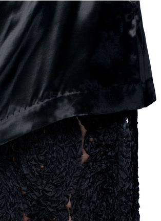 Detail View - Click To Enlarge - TOGA ARCHIVES - Satin overlay ribbon floral appliqué tulle skirt