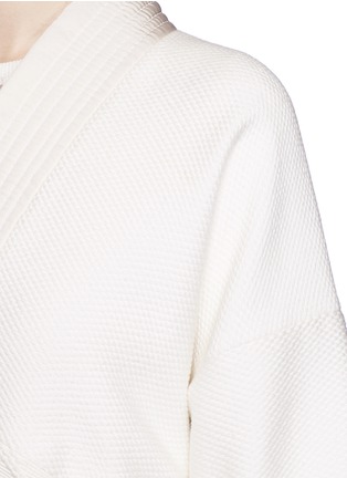 Detail View - Click To Enlarge - HILLIER BARTLEY - Contrast waffle stitch judo jacket