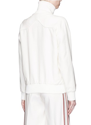 Back View - Click To Enlarge - HILLIER BARTLEY - Stripe embroidery zip track jacket