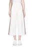 Main View - Click To Enlarge - HILLIER BARTLEY - Stripe embroidery cropped wide leg pants