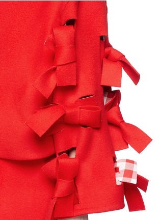 Detail View - Click To Enlarge - SHUSHU/TONG - 'Scarlet' bow sleeve cropped wool jacket