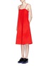 Figure View - Click To Enlarge - SHUSHU/TONG - 'Scarlet' tailored wool felt A-line jumpsuit