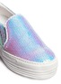 Detail View - Click To Enlarge - JOSHUA SANDERS - 'Babilion' hologram viper print flatform skate slip-ons