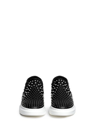 Figure View - Click To Enlarge - ALEXANDER MCQUEEN - Chunky outsole stud leather skate slip-ons