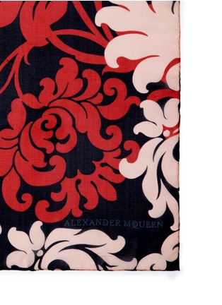 Detail View - Click To Enlarge - ALEXANDER MCQUEEN - 'Victorian Flower Skull' silk chiffon scarf