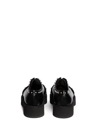 Back View - Click To Enlarge - ALEXANDER MCQUEEN - Stud calfskin leather creepers