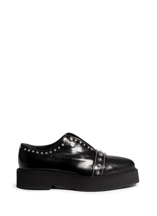 Main View - Click To Enlarge - ALEXANDER MCQUEEN - Stud calfskin leather creepers