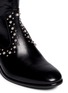 Detail View - Click To Enlarge - ALEXANDER MCQUEEN - Dome stud calfskin leather boots