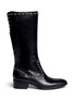 Main View - Click To Enlarge - ALEXANDER MCQUEEN - Dome stud calfskin leather boots