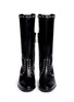 Figure View - Click To Enlarge - ALEXANDER MCQUEEN - Dome stud calfskin leather boots
