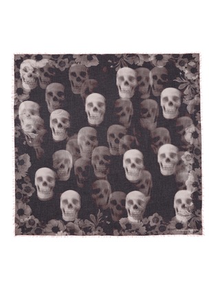 Main View - Click To Enlarge - ALEXANDER MCQUEEN - Ghost skull modal-silk scarf