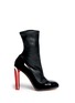 Main View - Click To Enlarge - ALEXANDER MCQUEEN - Perspex heel mix leather boots
