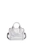 Back View - Click To Enlarge - ALEXANDER MCQUEEN - 'Padlock' mini antique mirror leather tote