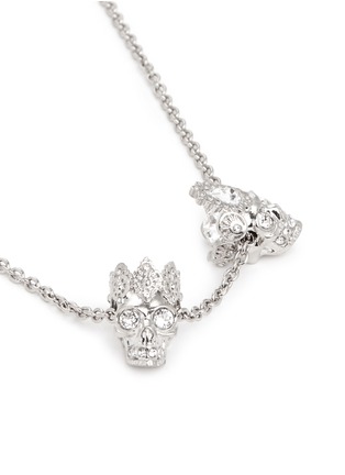 Detail View - Click To Enlarge - ALEXANDER MCQUEEN - King and Queen skull pendant necklace
