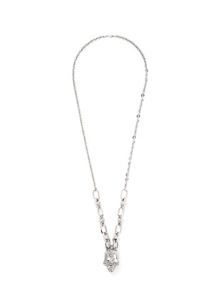 Main View - Click To Enlarge - ALEXANDER MCQUEEN - Punk rose skull pendant necklace