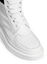 Detail View - Click To Enlarge - ALEXANDER MCQUEEN - Chunky outsole suede collar leather high top sneakers