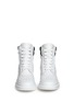 Figure View - Click To Enlarge - ALEXANDER MCQUEEN - Chunky outsole suede collar leather high top sneakers