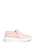 Main View - Click To Enlarge - ALEXANDER MCQUEEN - Chunky outsole calfskin leather skate slip-ons