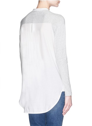Back View - Click To Enlarge - VINCE - Tuxedo insert cotton-modal jersey tunic