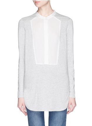 Main View - Click To Enlarge - VINCE - Tuxedo insert cotton-modal jersey tunic