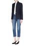 Figure View - Click To Enlarge - VINCE - Tuxedo insert cotton-modal jersey tunic