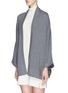 Front View - Click To Enlarge - VINCE - Patch pocket cashmere cape cardigan