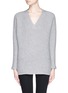 Main View - Click To Enlarge - VINCE - Side split hem wool-cashmere travelling rib knit sweater