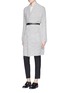 Figure View - Click To Enlarge - VINCE - Shawl collar cotton-wool blend knit coat