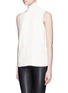 Front View - Click To Enlarge - VINCE - Laser cut sleeveless turtleneck top