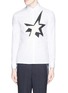 Main View - Click To Enlarge - NEIL BARRETT - Pop art star appliqué cotton poplin shirt