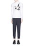 Figure View - Click To Enlarge - NEIL BARRETT - Pop art star appliqué cotton poplin shirt