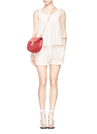 Figure View - Click To Enlarge - SEE BY CHLOÉ - Eyelet lace elastic shorts
