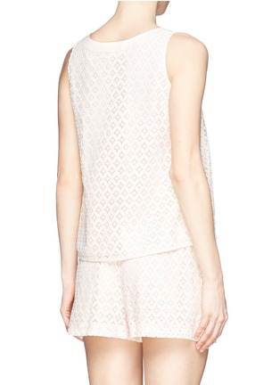 Back View - Click To Enlarge - SEE BY CHLOÉ - Eyelet lace sleeveless top