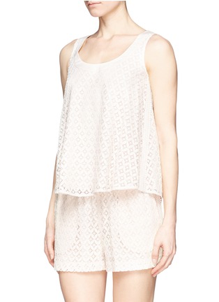 Front View - Click To Enlarge - SEE BY CHLOÉ - Eyelet lace sleeveless top