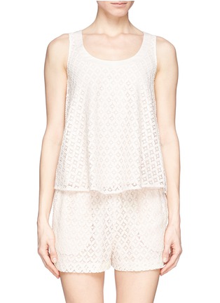 Main View - Click To Enlarge - SEE BY CHLOÉ - Eyelet lace sleeveless top