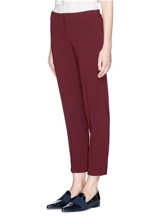 Front View - Click To Enlarge - THEORY - 'Padra' elastic waist cropped pants