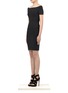 Front View - Click To Enlarge - HERVÉ LÉGER - Carmen off-shoulder bandage dress